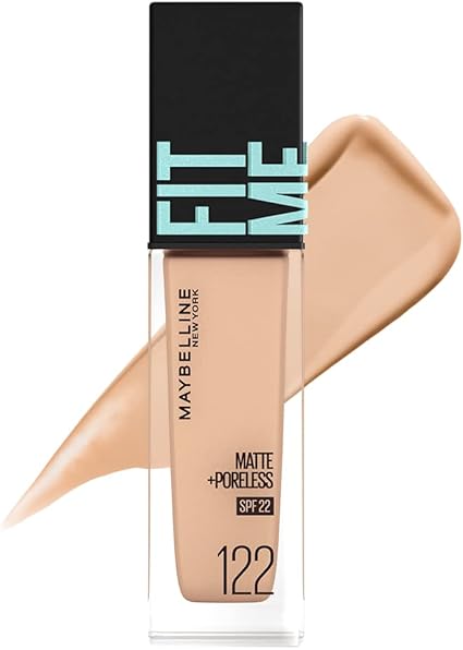 Maybelline Fit Me Liquid Foundation R 122 (Natural Pink Tone) SPF22 — 75g × 3 Set | Long-Lasting, Pore-Blurring, Lightweight ※ International shipping included