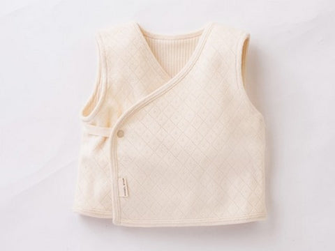 Organic Cotton Baby Reversible Vest - Diamond Pattern